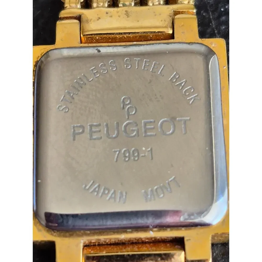 Peugeot‎ Women Gold Tone 5 Chain Bracelet Watch – Boho Retro Y2K Whimsy Classic